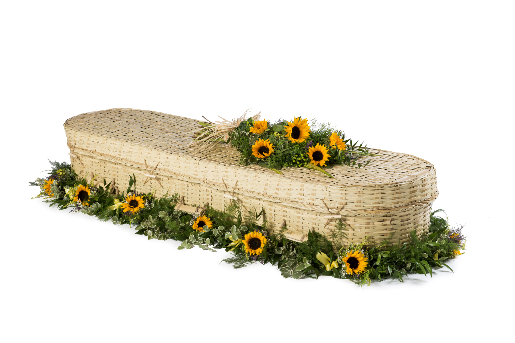 Bamboo Casket with garland